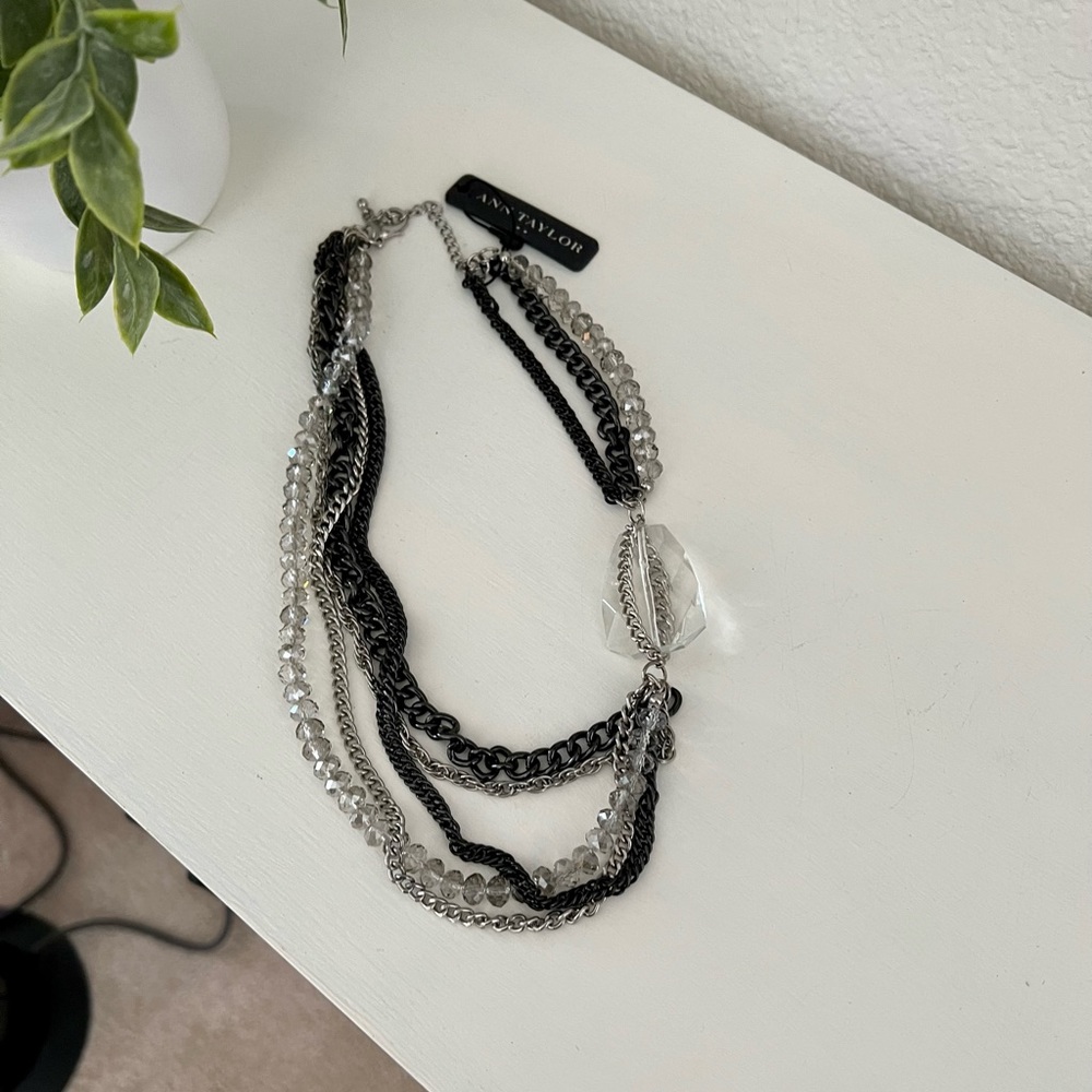 NWT Ann Taylor Mixed Chain Necklace - Picture 2 of 4